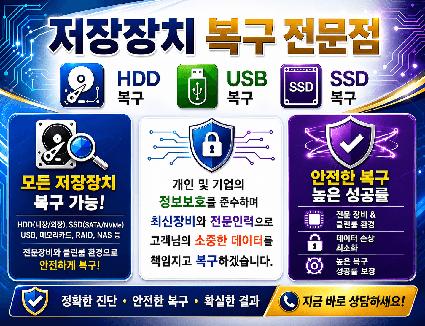 최신 스마트폰 정밀복구 모바일 안내